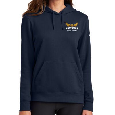 Nike Women's Club Fleece Sleeve Swoosh Pullover Hoodie Thumbnail